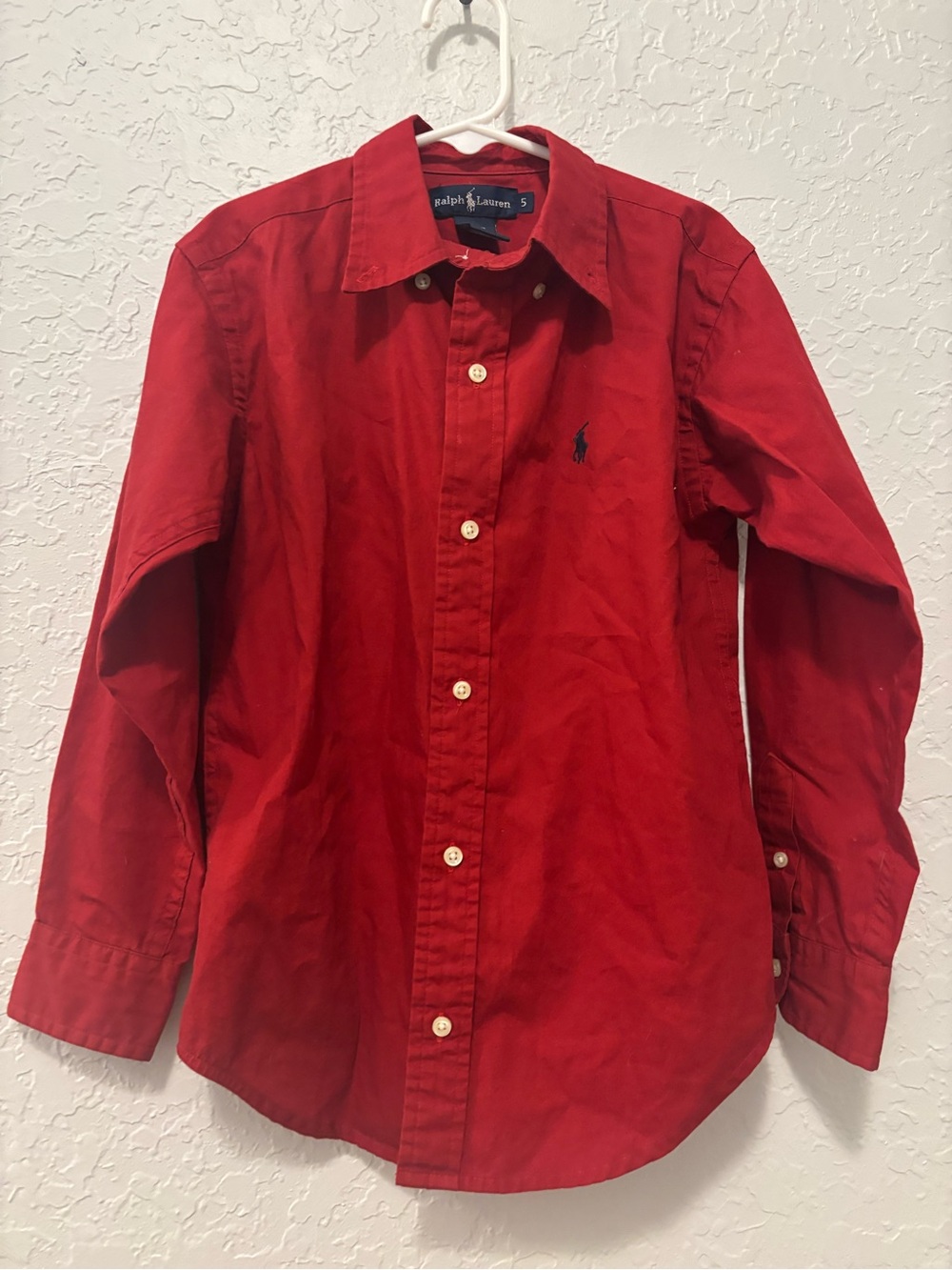 Polo Ralph Lauren toddler boys red long sleeves shirt 5T